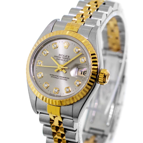 Stainless Steel Lady Datejust 69173 Second Hand Ladies Rolex 38305