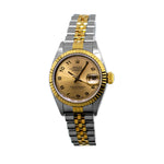 Rolex Lady-Datejust 26mm Yellow Gold & Steel Champagne Arabic Dial, Fluted Bezel 79173-Da Vinci Fine Jewelry