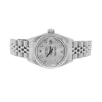 Rolex Lady-Datejust 26mm 18K White Gold and Stainless Steel Silver Diamond Dial Fluted Bezel 79174-Da Vinci Fine Jewelry