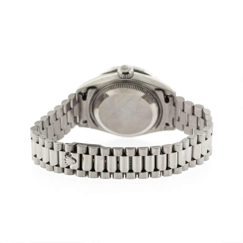Rolex Lady-Datejust 26mm White Gold Silver Diamond Dial & Diamond Bezel 79179-Da Vinci Fine Jewelry