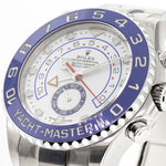 Rolex Yacht-Master II 44mm Stainless Steel Matte White Dial & Blue Bezel 116680-Da Vinci Fine Jewelry