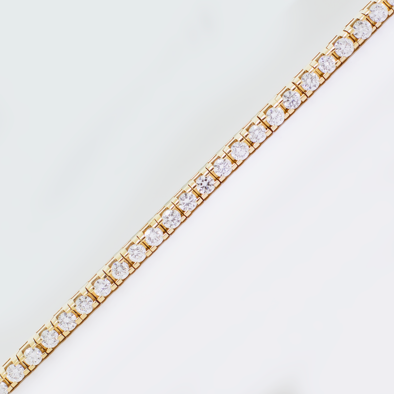 Diamond Tennis Bracelet - 14K Yellow Gold - 4.00ct.-Da Vinci Fine Jewelry