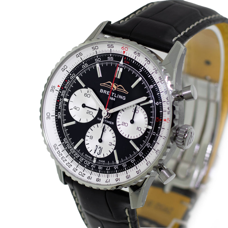 Breitling Navitimer B01 Chronograph 43mm Stainless Steel Black Index Dial AB0138211-Da Vinci Fine Jewelry