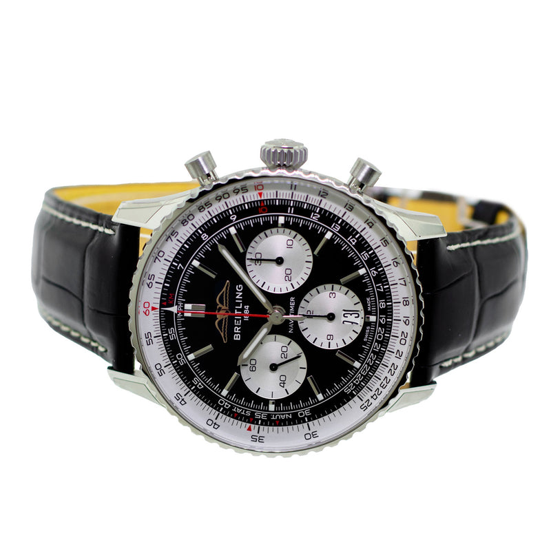 Breitling Navitimer B01 Chronograph 43mm Stainless Steel Black Index Dial AB0138211-Da Vinci Fine Jewelry