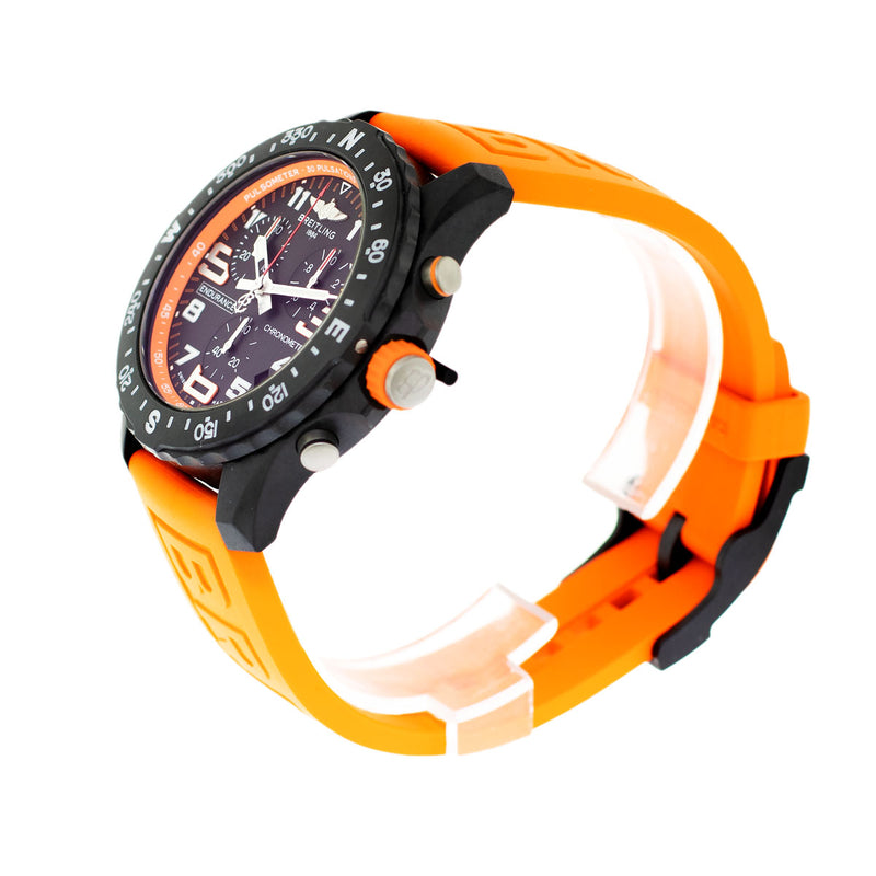 Breitling Endurance Pro 44mm Breitlight® Black Arabic Dial Black and Orange Bezel X82310-Da Vinci Fine Jewelry