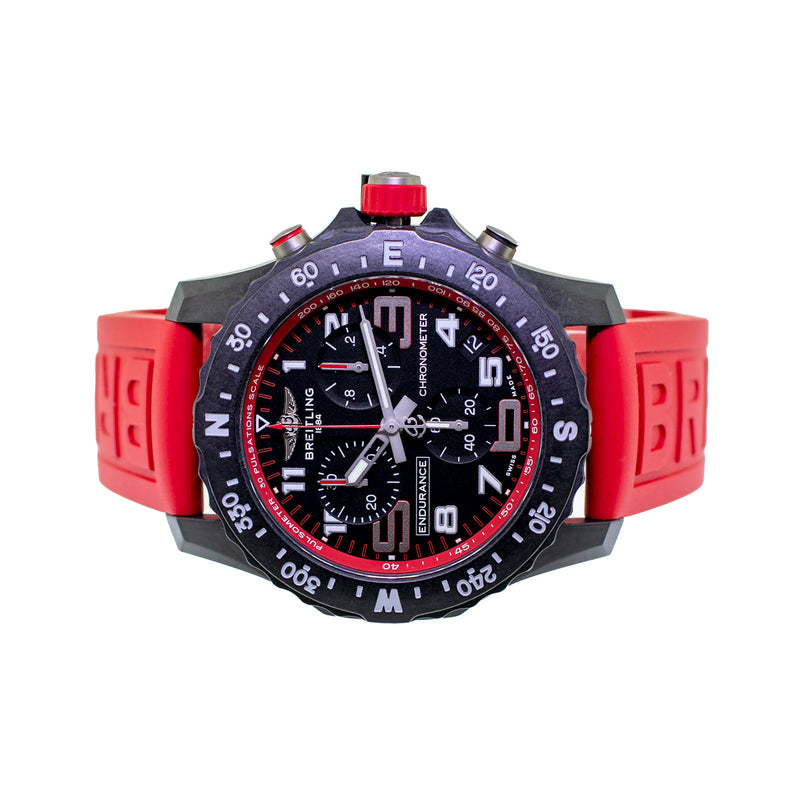 Breitling Endurance Pro 44mm Breitlight® Black Arabic Dial Black and Red Bezel X82310-Da Vinci Fine Jewelry