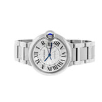 Cartier Ballon Bleu 36mm Stainless Steel Silver Roman Dial WSBB0048-Da Vinci Fine Jewelry