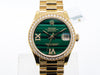 Rolex Lady-Datejust 31mm Yellow Gold Malachite Roman Dial & Diamond Bezel 278288RBR-Da Vinci Fine Jewelry