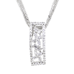 Custom Diamond Pendant - 14K White Gold - 1.09ct-Da Vinci Fine Jewelry