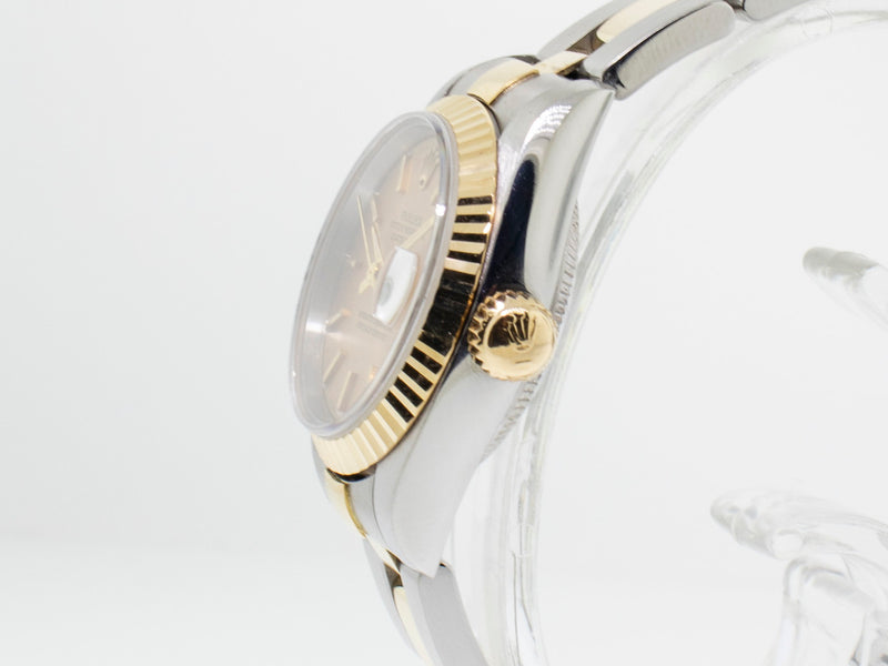 Rolex Lady-Datejust 26mm Yellow Gold & Steel Champagne Index Dial 79173-Da Vinci Fine Jewelry