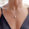 Heart-Shaped Diamond Pendant Necklace - 14K White Gold-Da Vinci Fine Jewelry