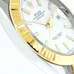 Rolex Datejust II 41mm Yellow Gold & Steel White Index Dial & Fluted Bezel 126333-Da Vinci Fine Jewelry