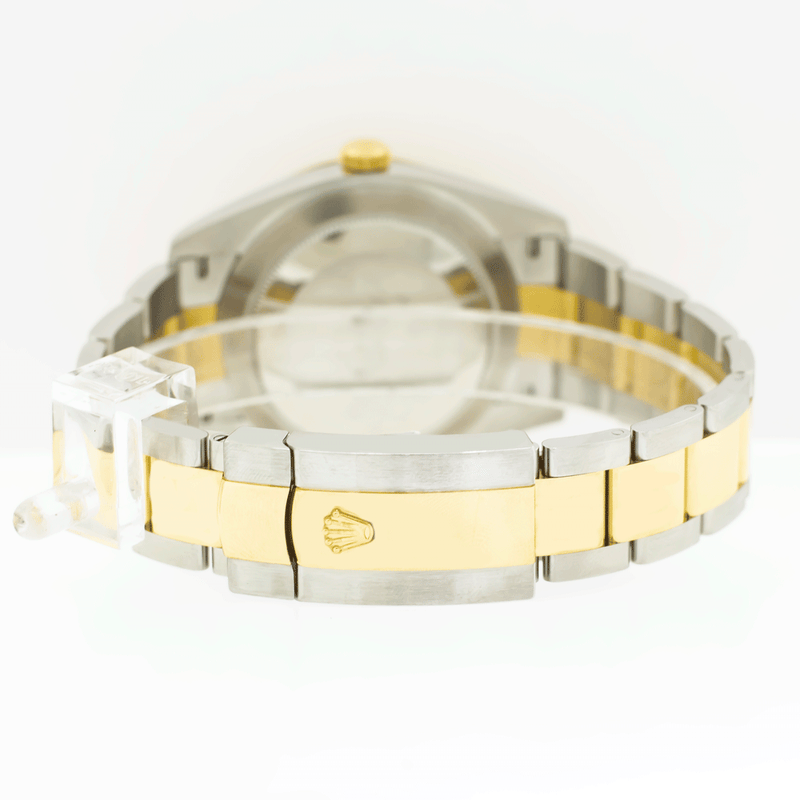 Rolex Datejust 41mm Yellow Gold & Steel Silver Index Dial & Smooth Bezel 126303-Da Vinci Fine Jewelry