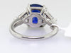 Platinum Extra Extra Fine Royal Blue Sapphire Ring 3.29ct Blue Sapphire Cushion-Da Vinci Fine Jewelry