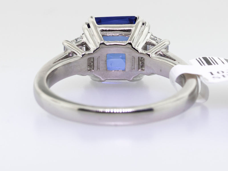 Platinum Extra Extra Fine Royal Blue Sapphire Ring 5.07ct Blue Sapphire-Da Vinci Fine Jewelry