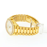 Rolex Lady-Datejust 31mm 18K Yellow Gold Silver Dial Roman Numerals & Diamond Bezel 278288-Da Vinci Fine Jewelry