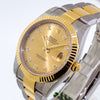 Rolex Datejust 41mm 18K Yellow Gold & Steel Champagne Diamond Dial & Fluted Bezel 126333-Da Vinci Fine Jewelry