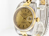 Rolex Datejust 36mm Yellow Gold & Steel Champagne Stick Dial Fluted Bezel 16233-Da Vinci Fine Jewelry