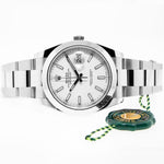 Rolex Datejust II 41mm Stainless Steel White Index Dial & Smooth Bezel 126300-Da Vinci Fine Jewelry