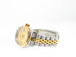 Rolex Lady-Datejust 26mm Yellow Gold & Steel Champagne Stick Dial 69173-Da Vinci Fine Jewelry