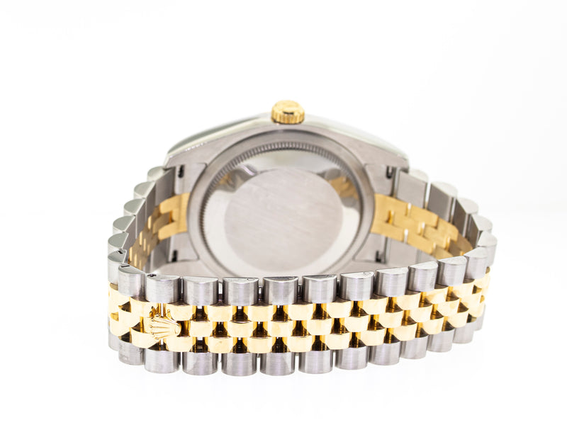 Rolex Datejust 36mm Yellow Gold & Steel Jubilee Diamond Dial Fluted Bezel 116233-Da Vinci Fine Jewelry