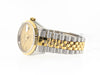Rolex Datejust 36mm Yellow Gold & Steel Champagne Stick Dial Fluted Bezel 16233-Da Vinci Fine Jewelry