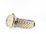 Rolex Datejust 36mm Yellow Gold & Steel Ivory Pyramid Dial & Fluted Bezel 16233-Da Vinci Fine Jewelry