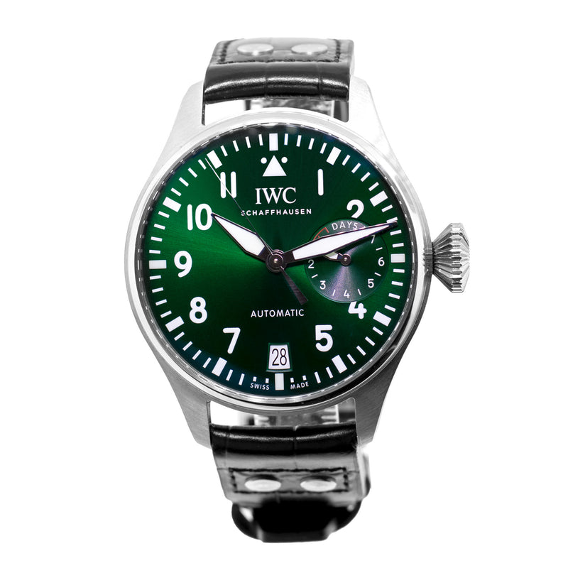 IWC Big Pilot's Watch 46.2mm Stainless Steel Green Arabic Dial IW501015-Da Vinci Fine Jewelry