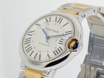 Cartier Ballon Bleu 33mm Yellow Gold & Steel White Roman Dial W2BB0012-Da Vinci Fine Jewelry
