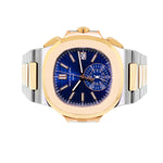 Patek Philippe Nautilus Rose Gold & Steel Blue Index Dial & Rose Gold Bezel 5980/1AR-Da Vinci Fine Jewelry
