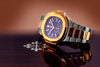 Patek Philippe Nautilus Rose Gold & Steel Blue Index Dial & Rose Gold Bezel 5980/1AR-Da Vinci Fine Jewelry