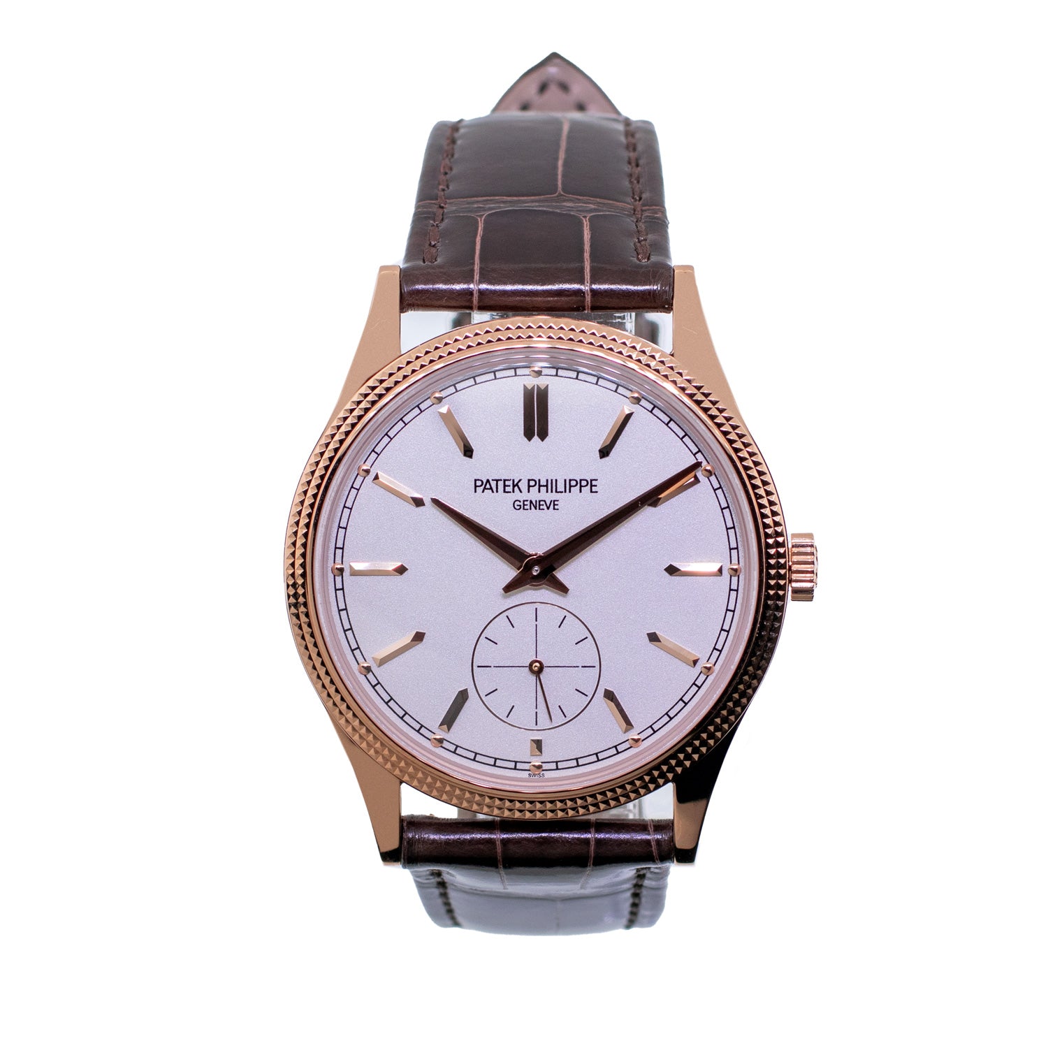 Patek Philippe Calatrava Rose Gold Silvery Grained Index Dial