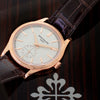 Patek Philippe Calatrava Rose Gold Silvery Grained Index Dial & Rose Gold Bezel 6119R-Da Vinci Fine Jewelry