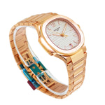 Patek Philippe Nautilus Rose Gold Silvery Opaline Index Dial & Rose Gold Bezel 7118/1R-Da Vinci Fine Jewelry