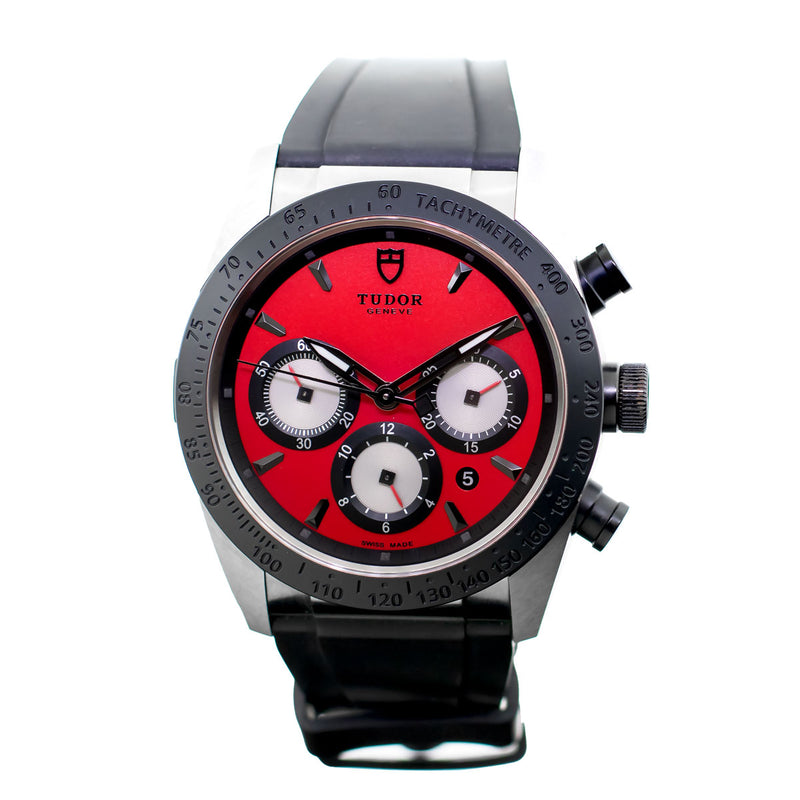 Tudor Fastrider Chronograph 42mm Stainless Steel Red Dial 42010N-Da Vinci Fine Jewelry