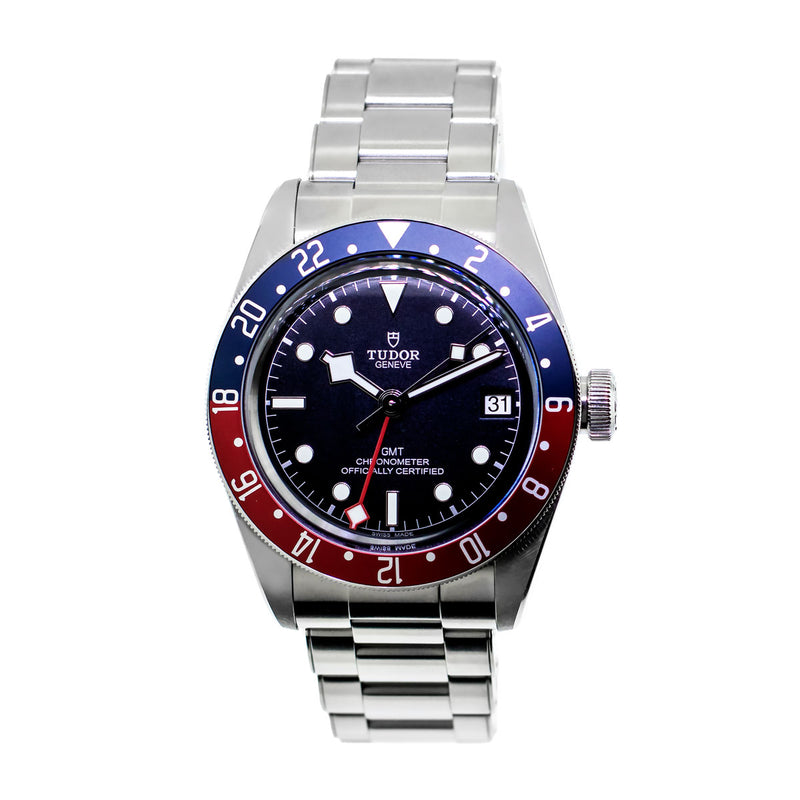 Tudor Black Bay GMT "Pepsi" 41mm Stainless Steel Black Dial & Red & Blue Bezel 79830RB-Da Vinci Fine Jewelry
