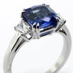 Platinum Extra Extra Fine Royal Blue Sapphire Ring 5.07ct Blue Sapphire-Da Vinci Fine Jewelry