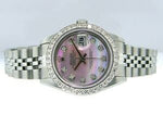 Rolex Lady-Datejust 26mm Stainless Steel Pink MOP Diamond Dial & Bezel 69160-Da Vinci Fine Jewelry