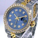 Rolex Lady-Datejust 26mm Yellow Gold & Steel Blue Diamond Dial & Bezel 69173-Da Vinci Fine Jewelry