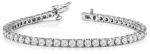 Diamond Tennis Bracelet - 14KWhite Gold - 6.12ct-Da Vinci Fine Jewelry